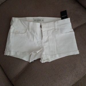 Abercrombie kids white denim shorts